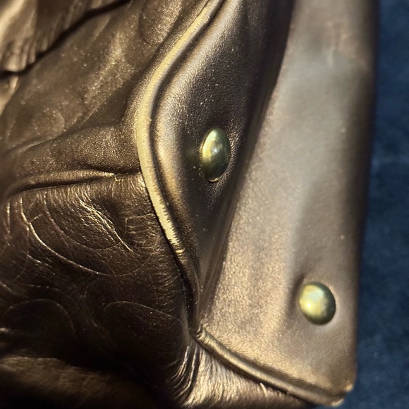 COACH F24607 PEYTON OP ART EMBOSSED DOUBLE ZIP CARRYALL HANDBAG - Picture 13 of 16